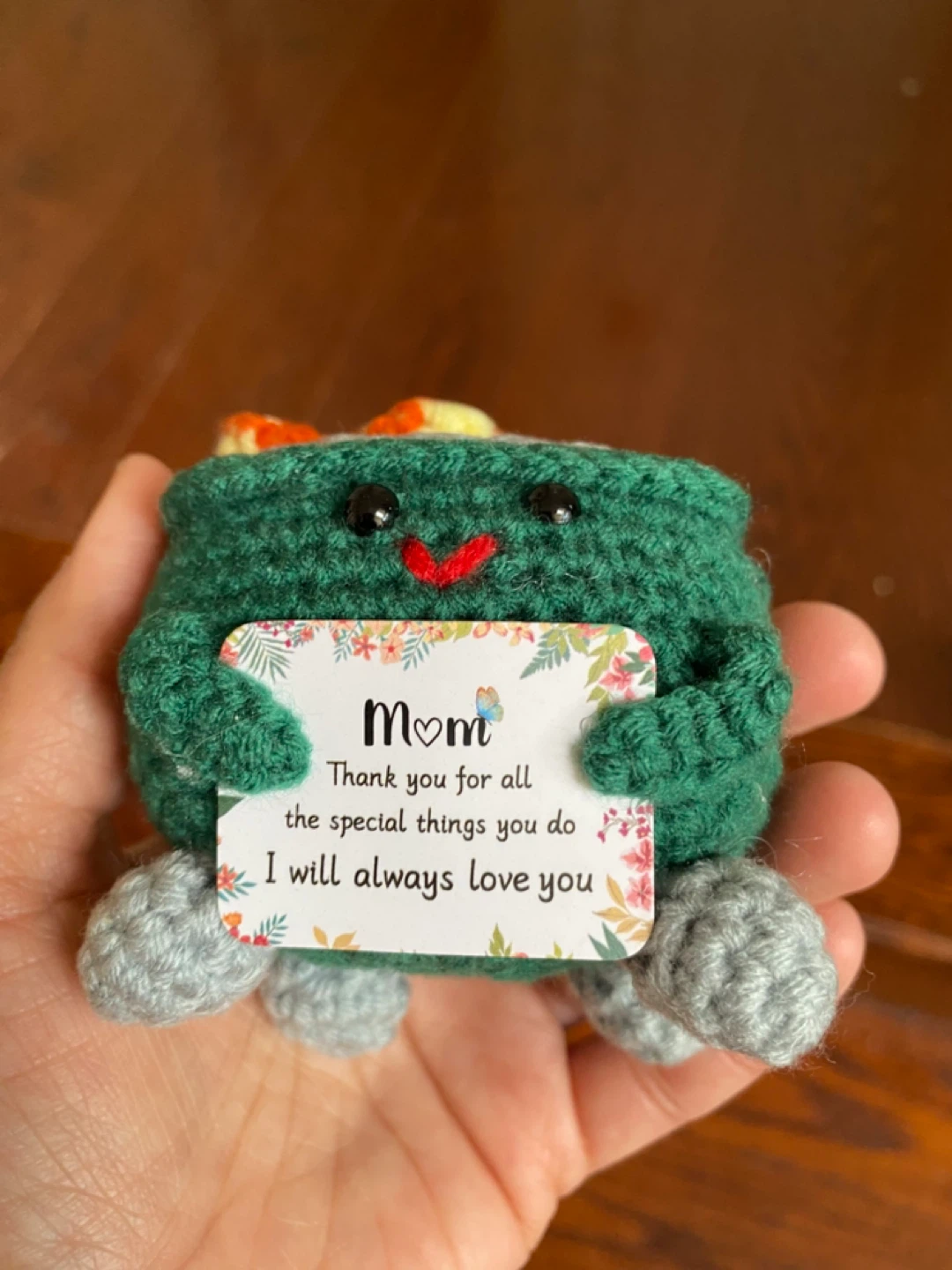 Crocheted "Mom" Gift Figurine
