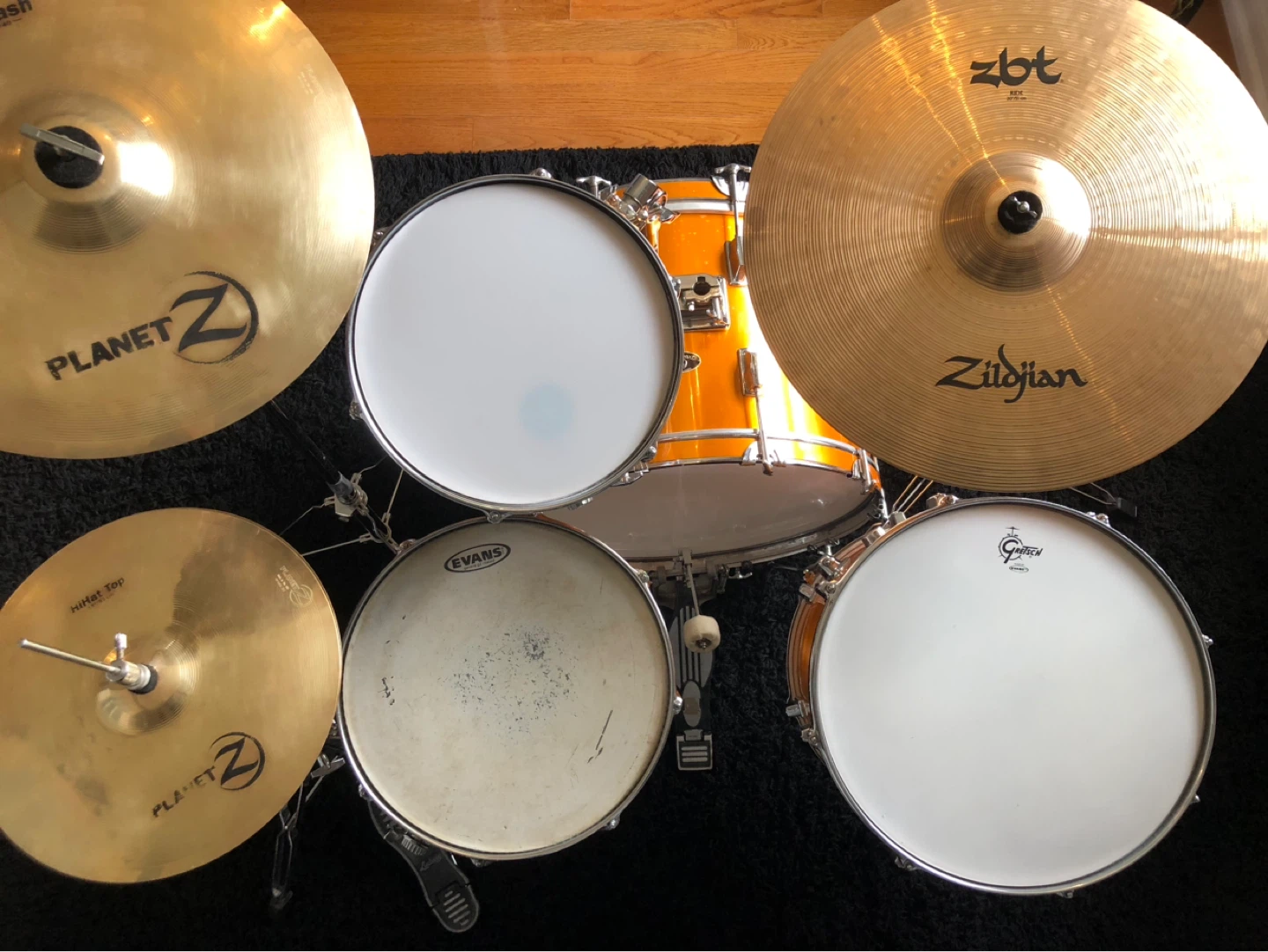 Vintage Stewart drum set — orange funk - photo 2