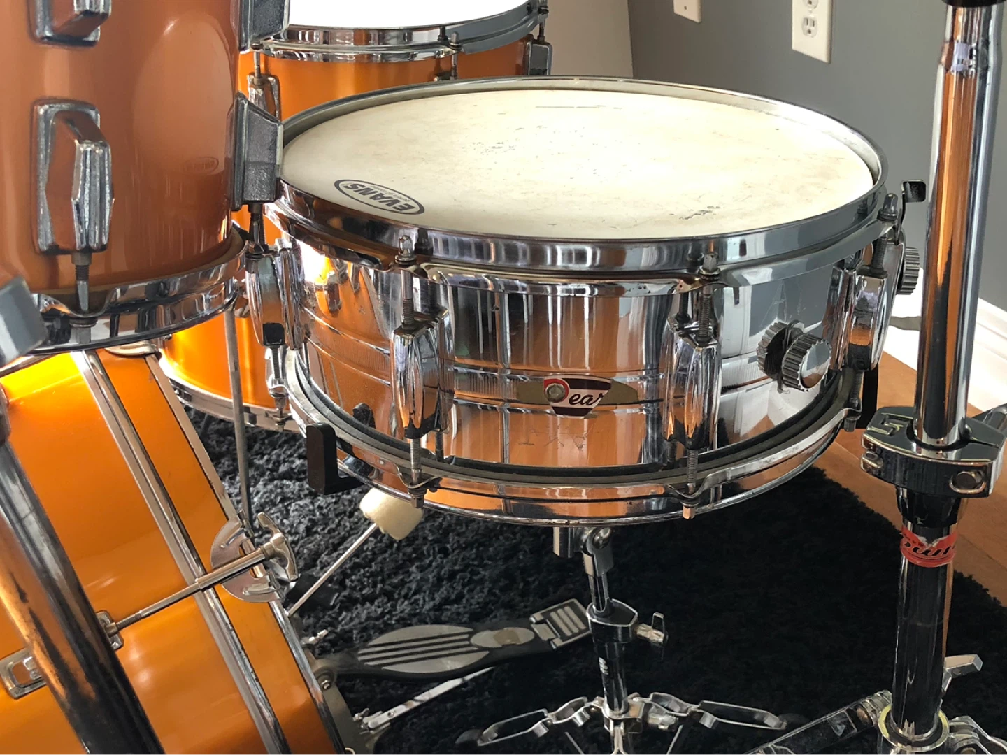Vintage Stewart drum set — orange funk - photo 5