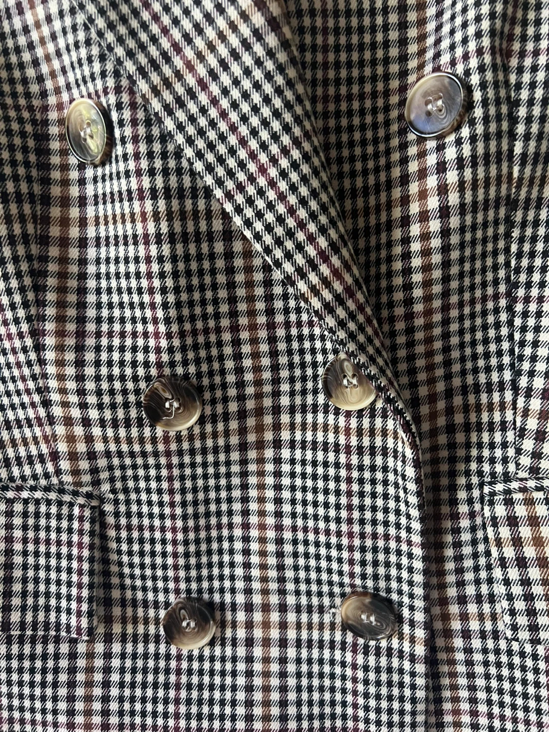 RESERVED Double-Breasted Blazer - Plaid Pattern - photo 2