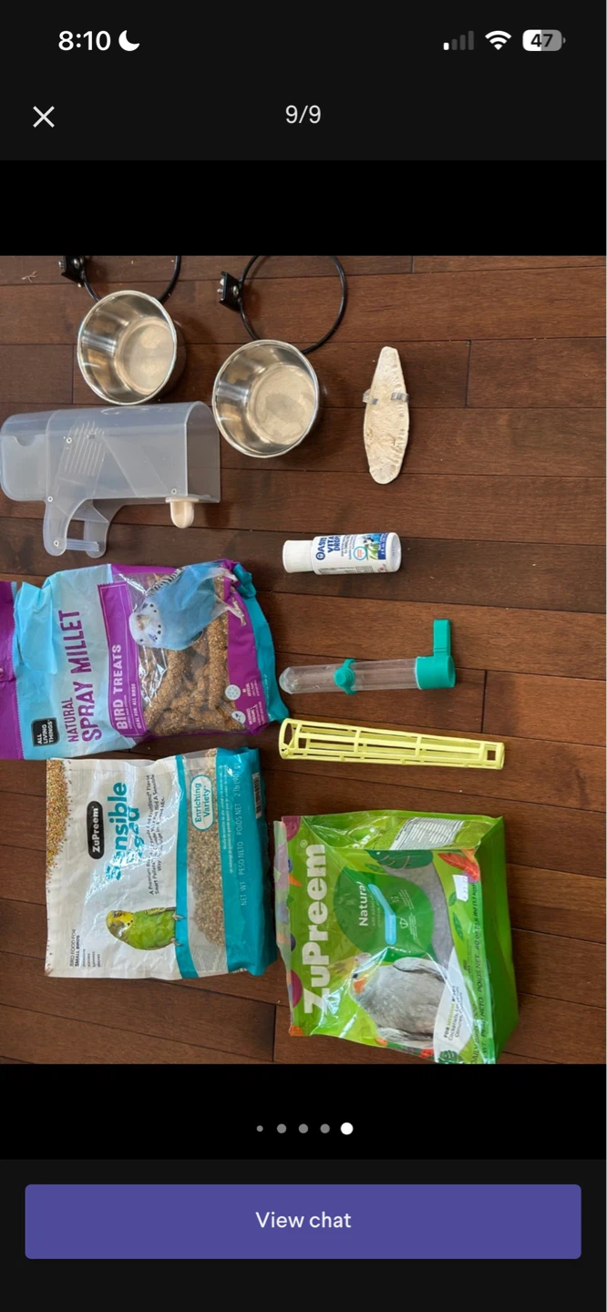 Large Bird Toy and Food Bundle
