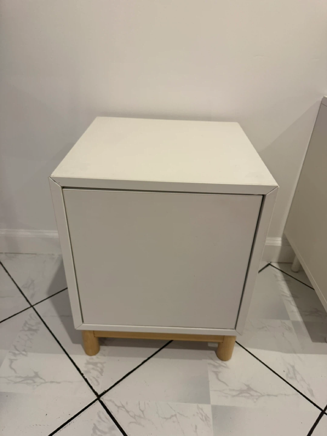 White Storage Cabinet with Sliding Door - photo 5