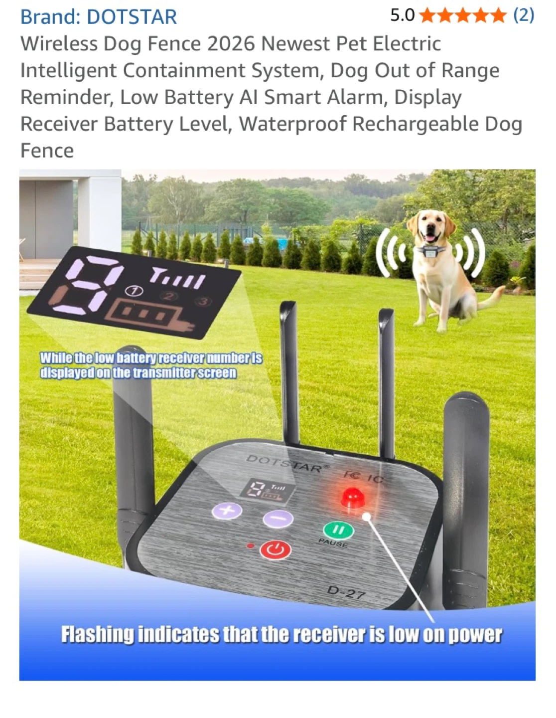 DOTSTAR Pet Intelligent Wireless Dog Fence D-27 - photo 5