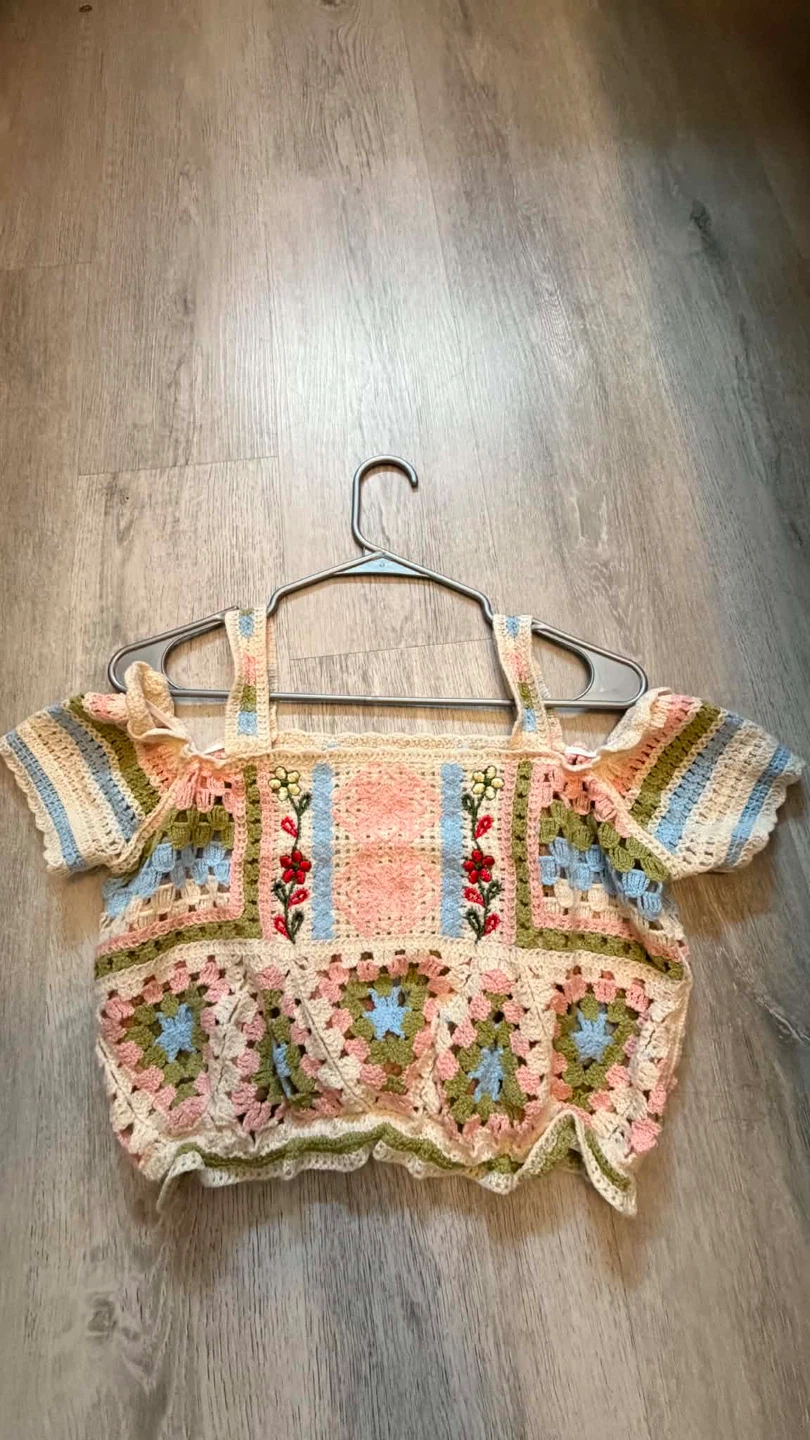 Crochet Cold Shoulder Top