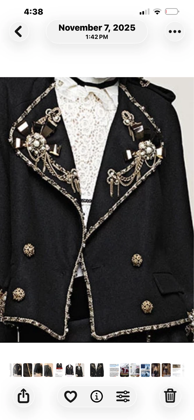 Chanel Black Embellished Jacket Size 36