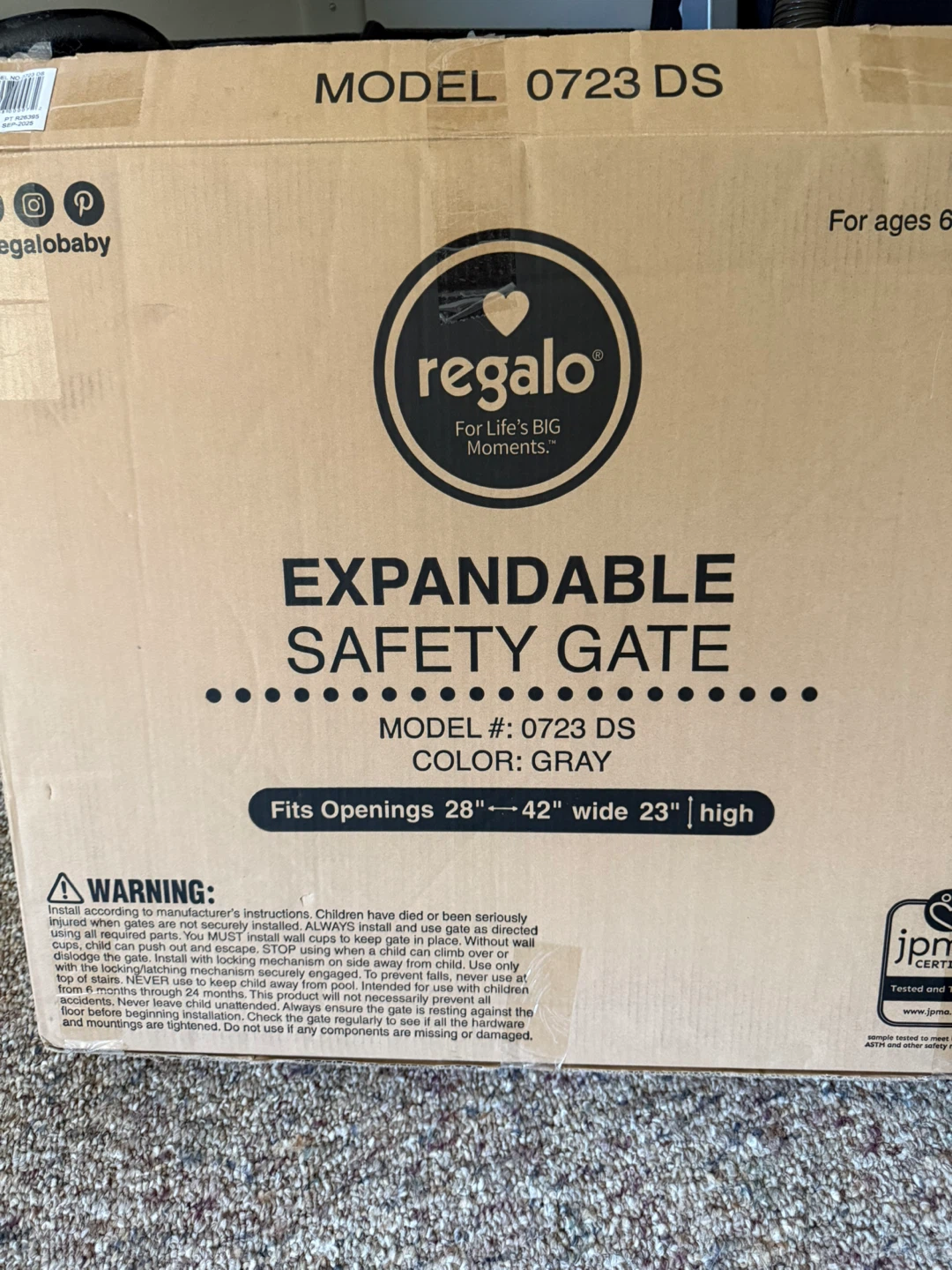 Regalo Expandable Safety Gate - Model # 0723 DS - Gray - photo 4