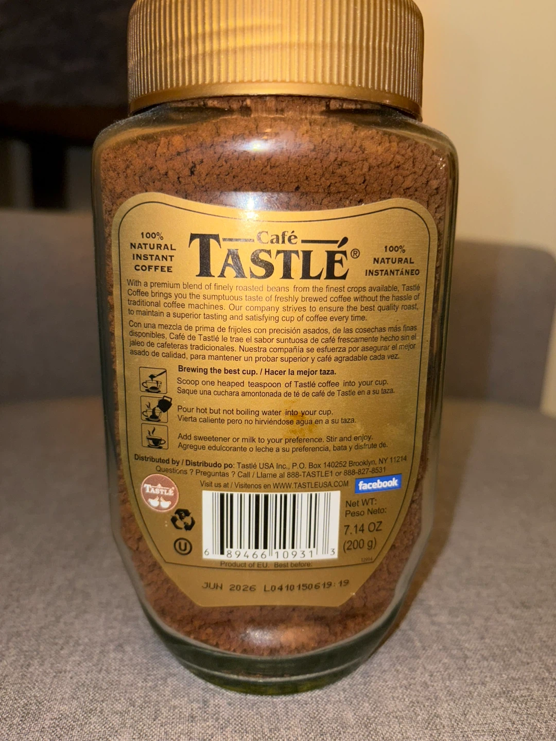 Café Tastié 100% Natural Instant Coffee Original 7.14 OZ - photo 3
