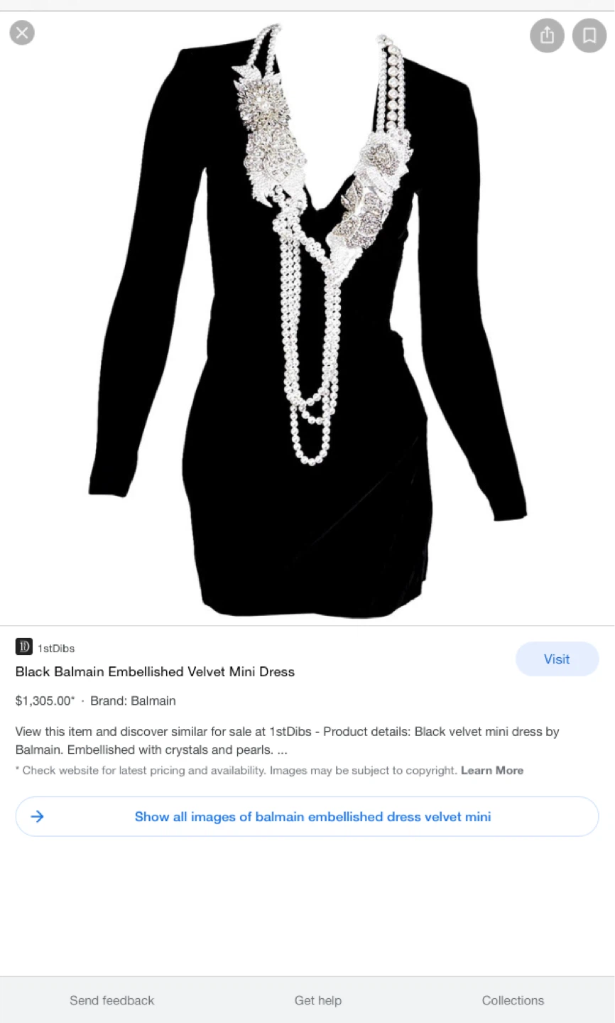 Balmain Paris Embellished Velvet Mini Dress