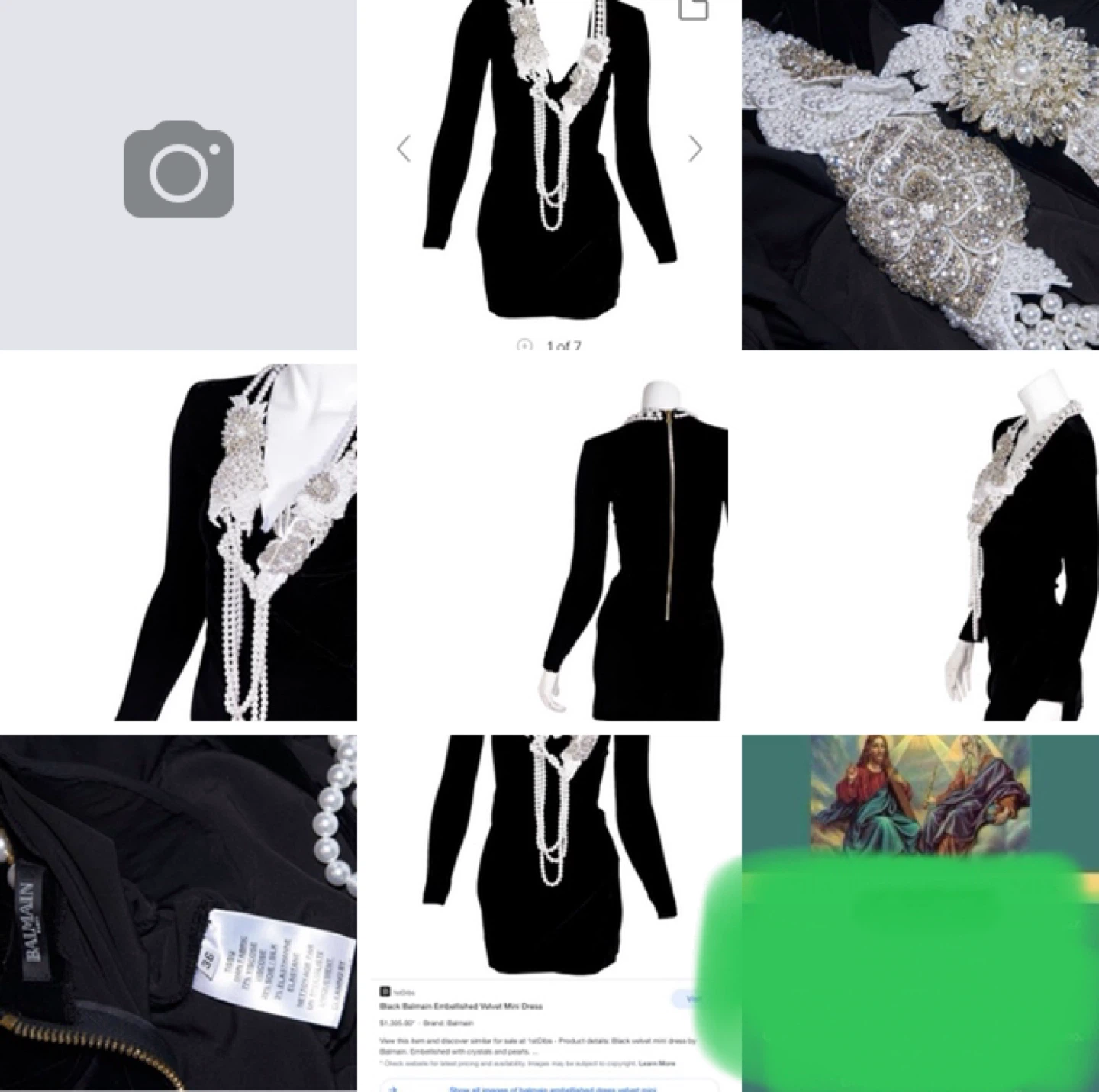 Balmain Paris Embellished Velvet Mini Dress - photo 3