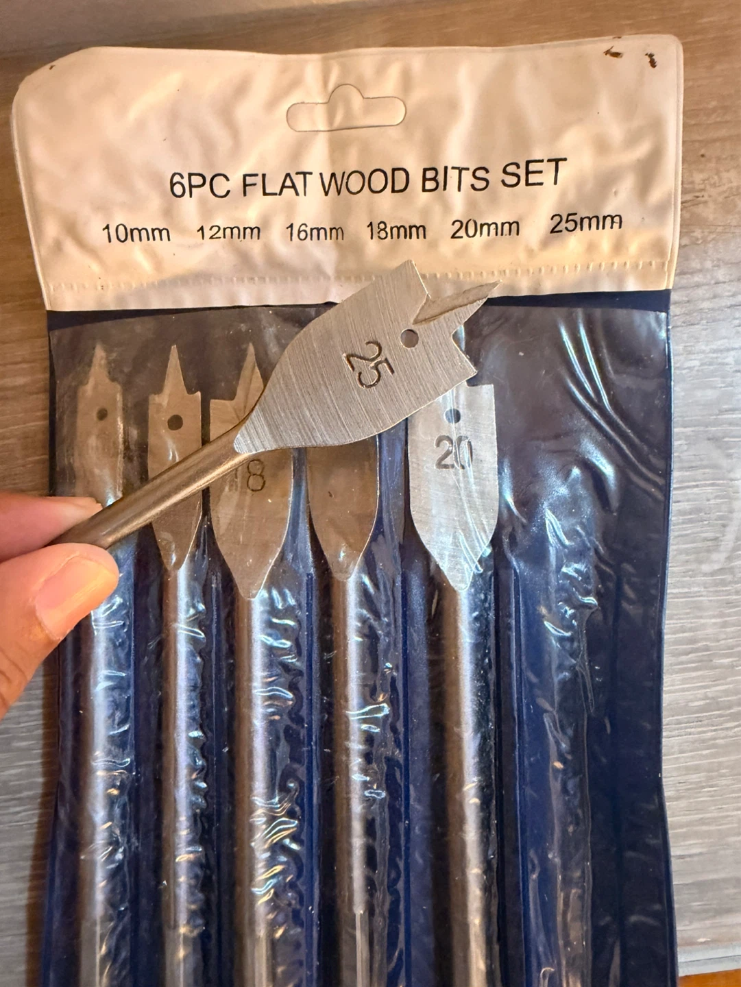 6 Piece Flat Wood Bits Set - photo 2