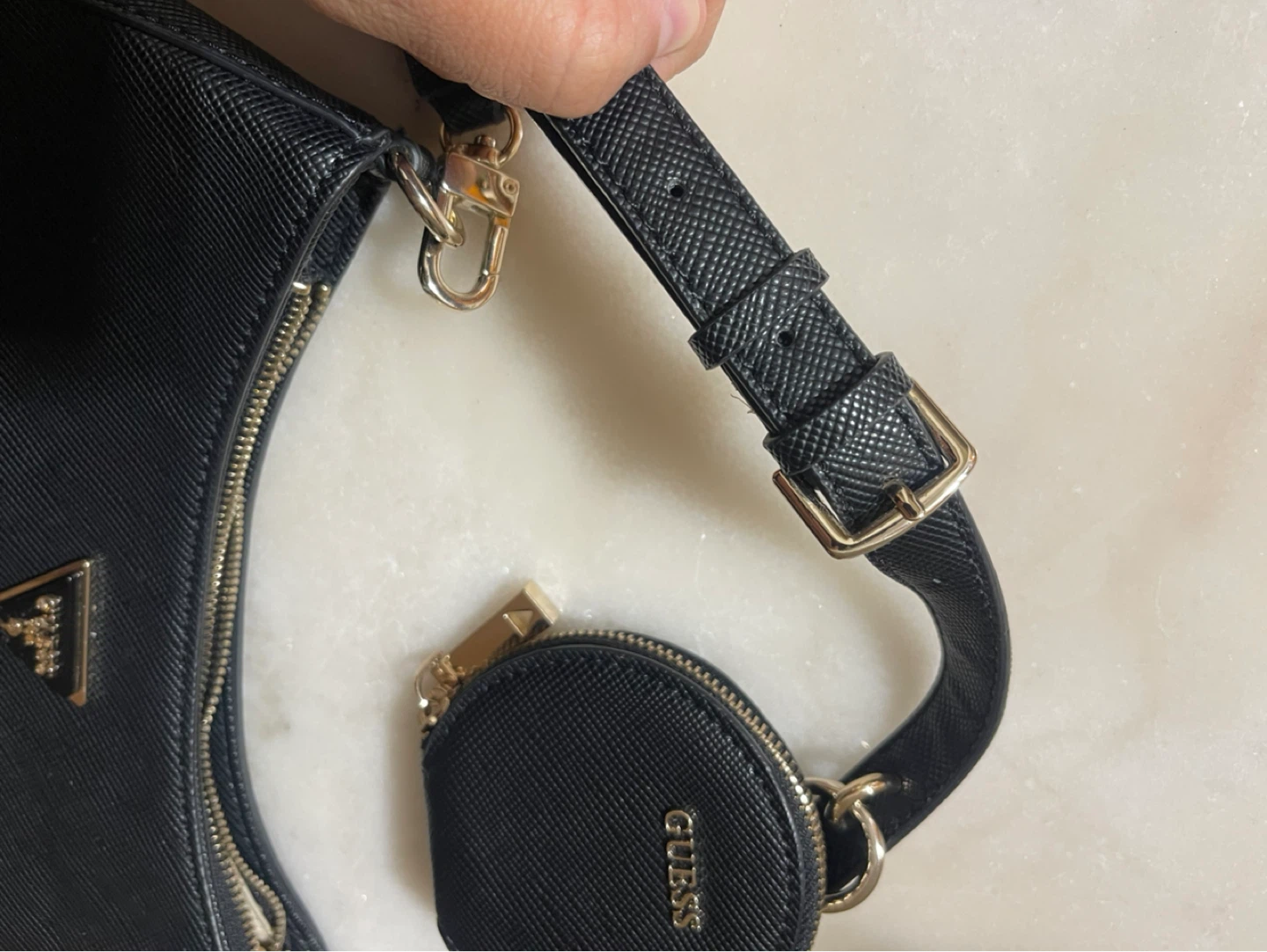 Guess Black Shoulder Bag with Coin Pouch - photo 3
