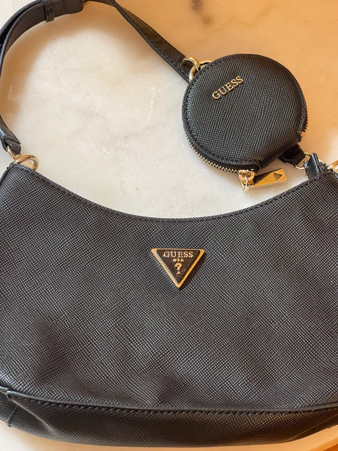 Guess Black Shoulder Bag with Coin Pouch