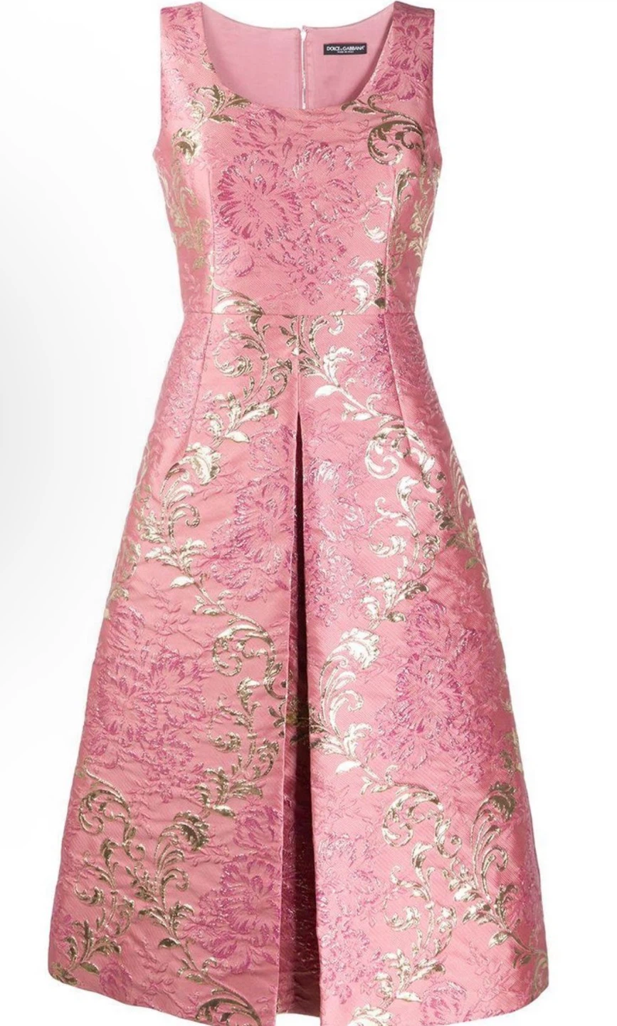 Dolce & Gabbana Pink Brocade Dress - photo 2