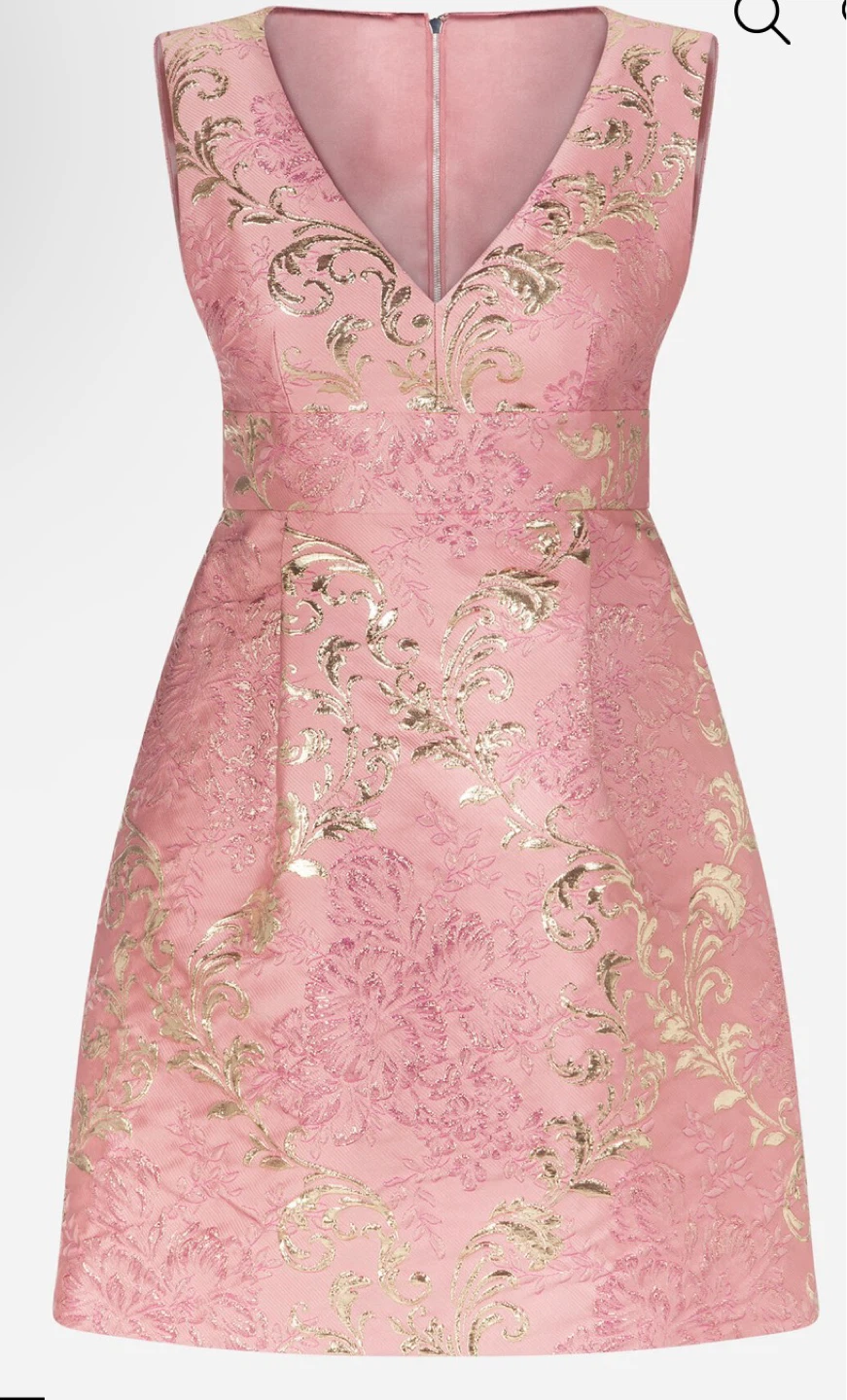 Dolce & Gabbana Pink Brocade Dress