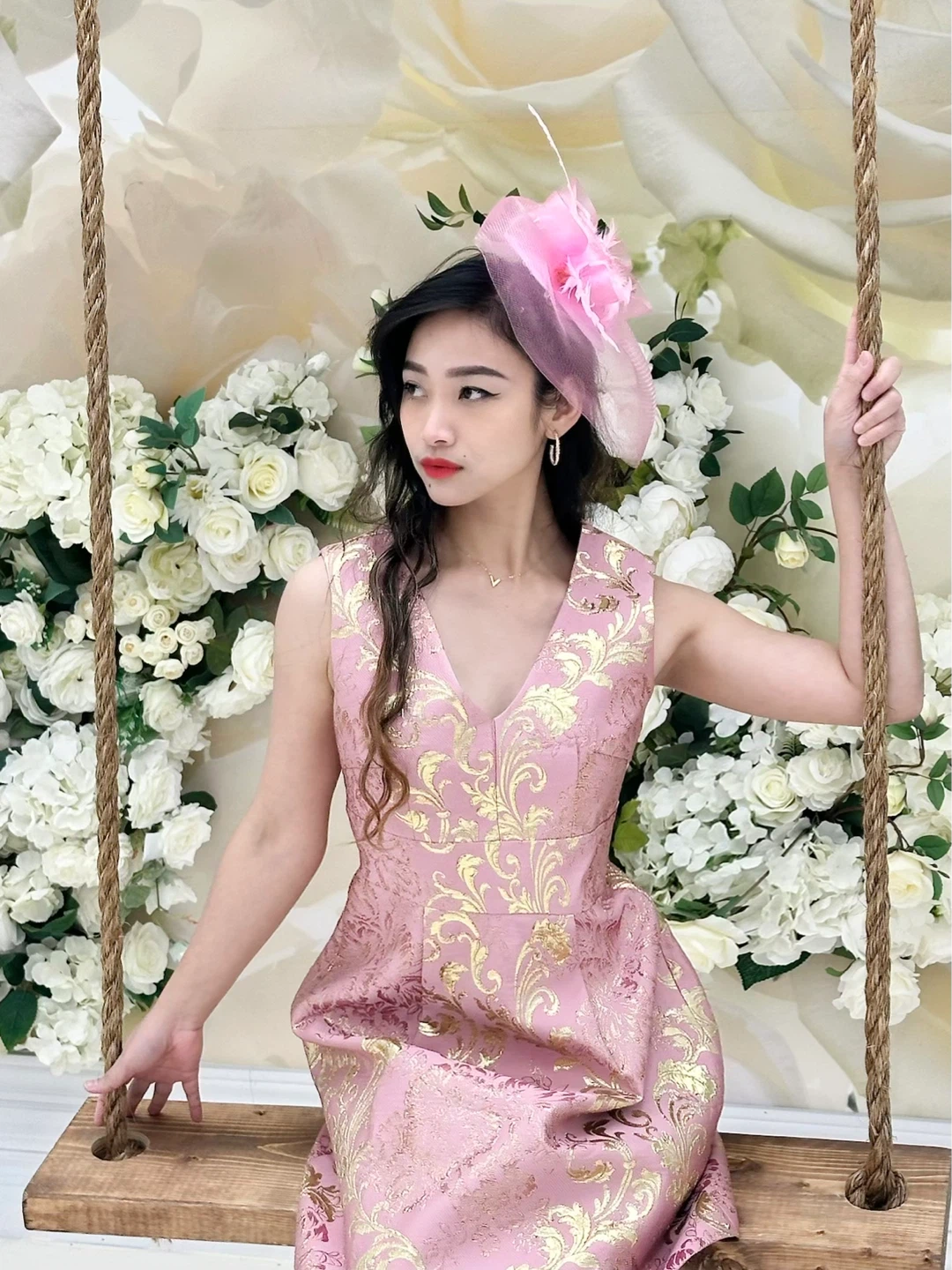 Dolce & Gabbana Pink Brocade Dress - photo 4