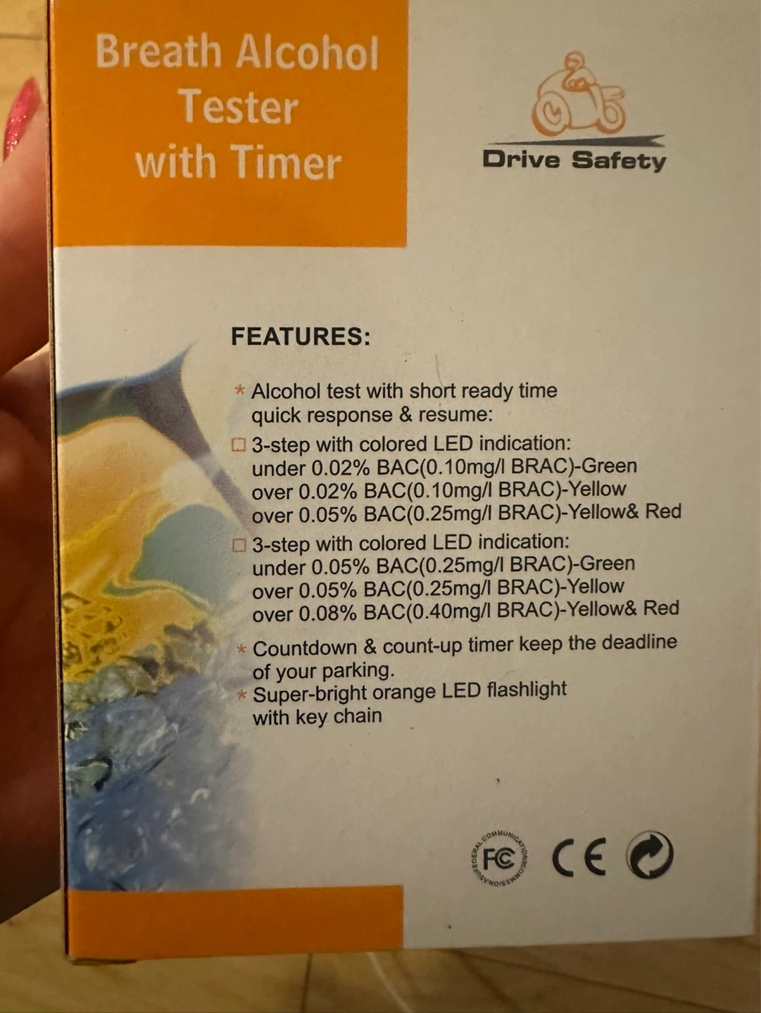 Drive Safety Breath Alcohol Tester with Timer - photo 2