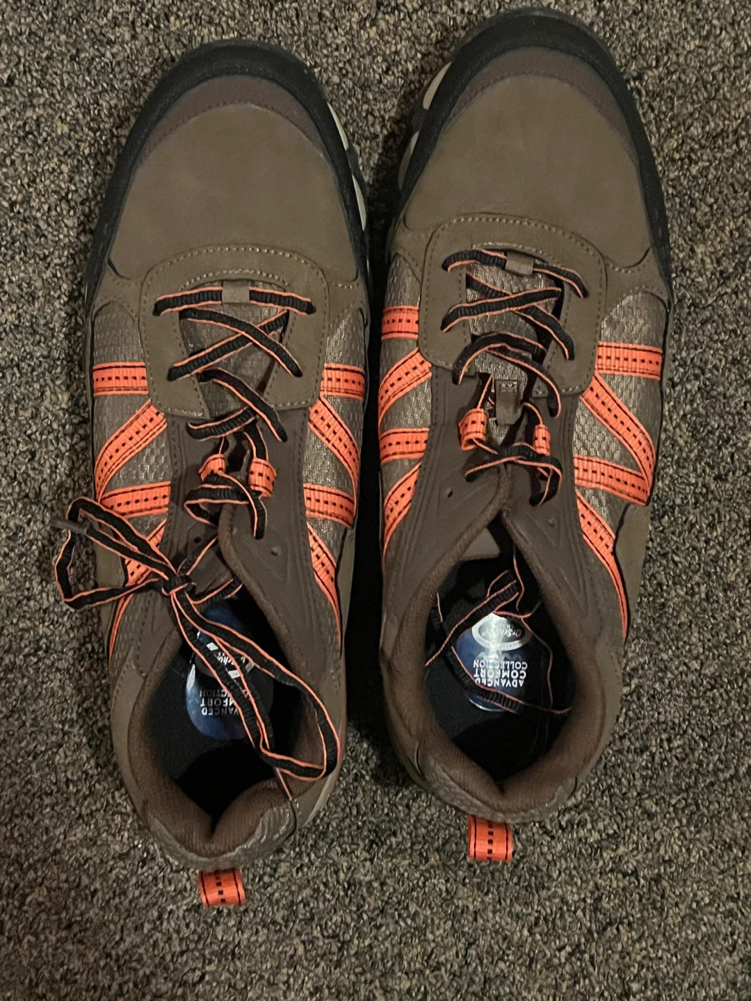 12W Brown and Orange Trail Shoes