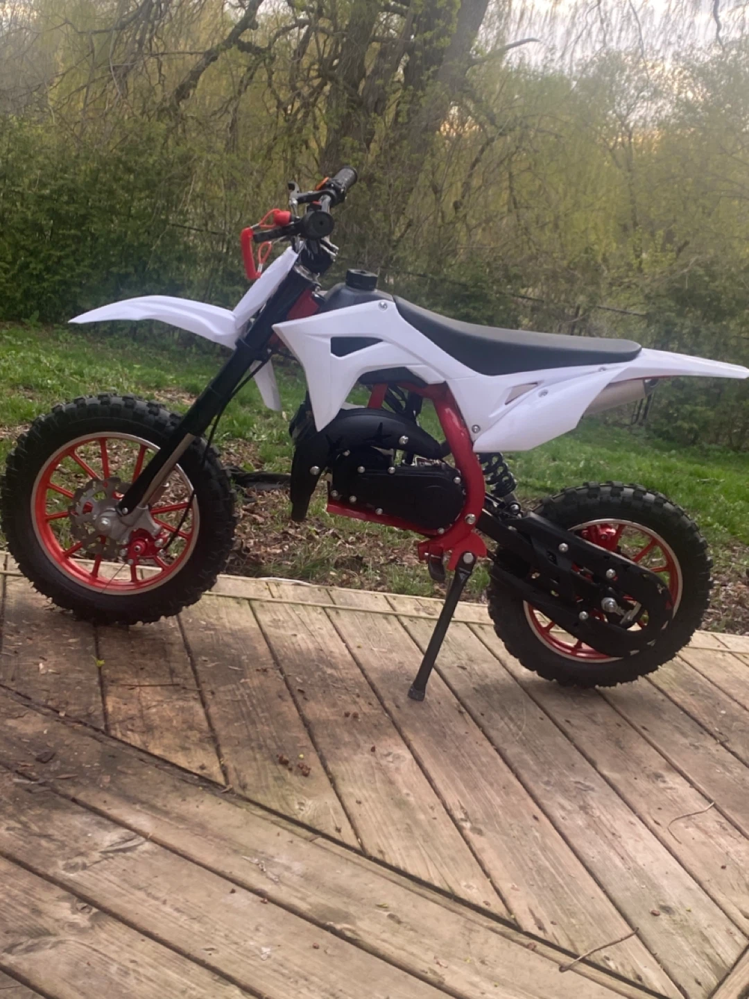 White mini bike
