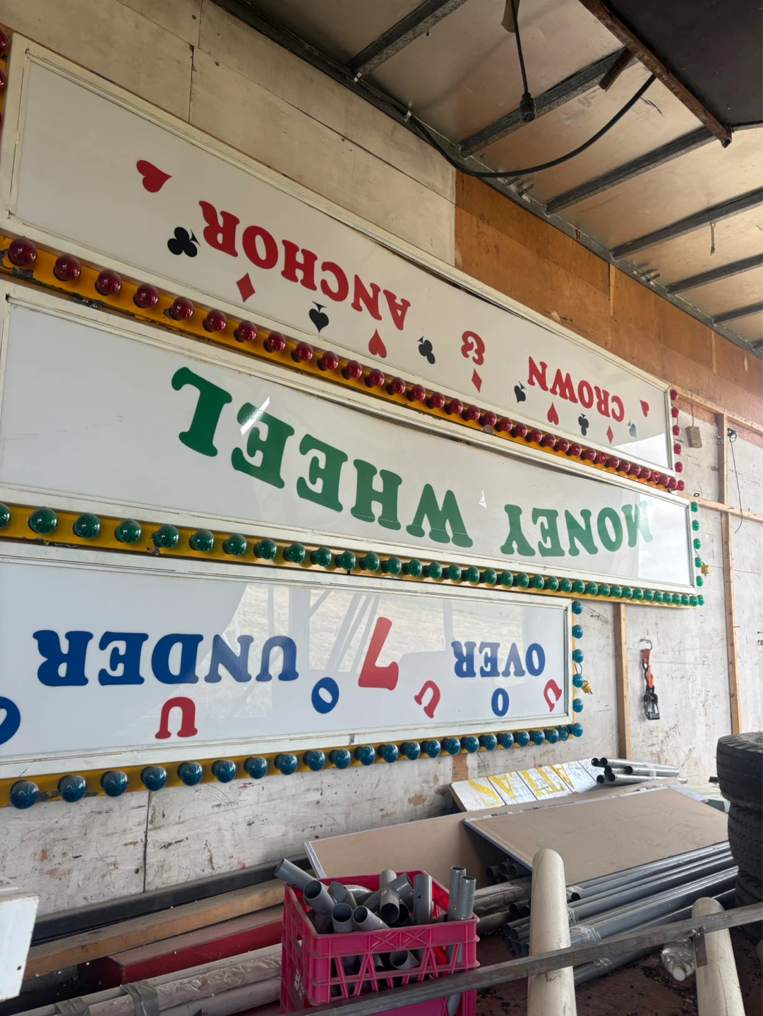 Money Wheel Game Signs