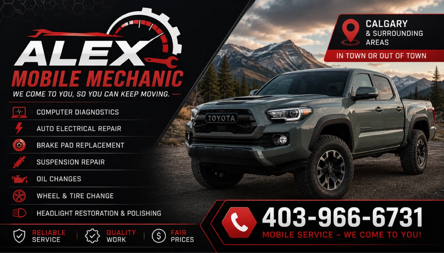 Alex Mobile Mechanic Service - Calgary Area