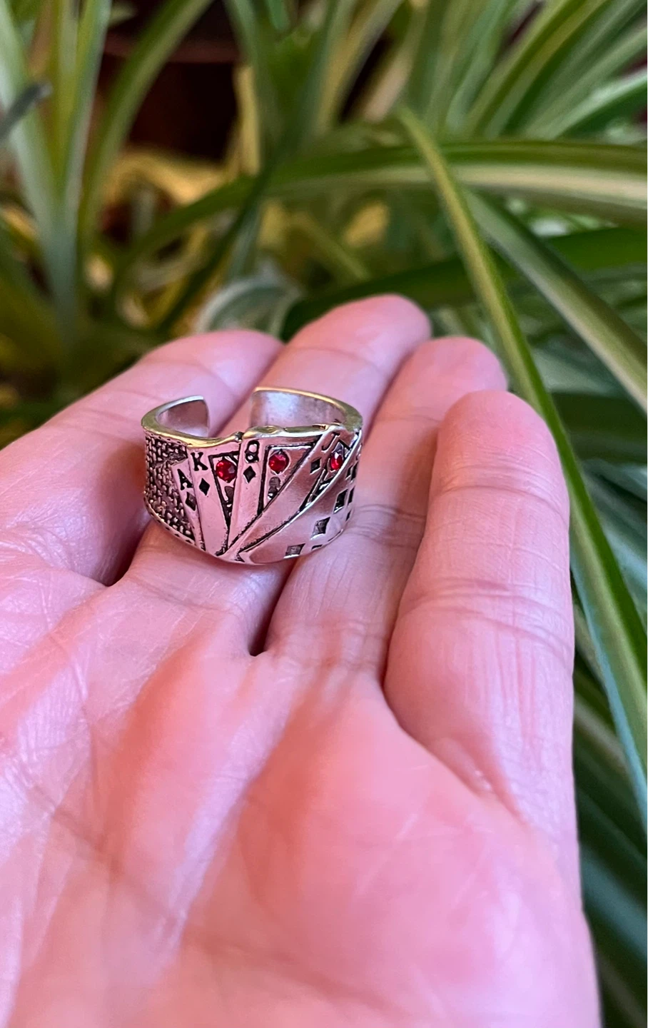 Playing Card Themed Adjustable Ring