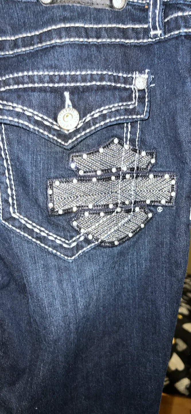 Harley-Davidson Women's Embellished Bootcut Jeans Size 10 - photo 3