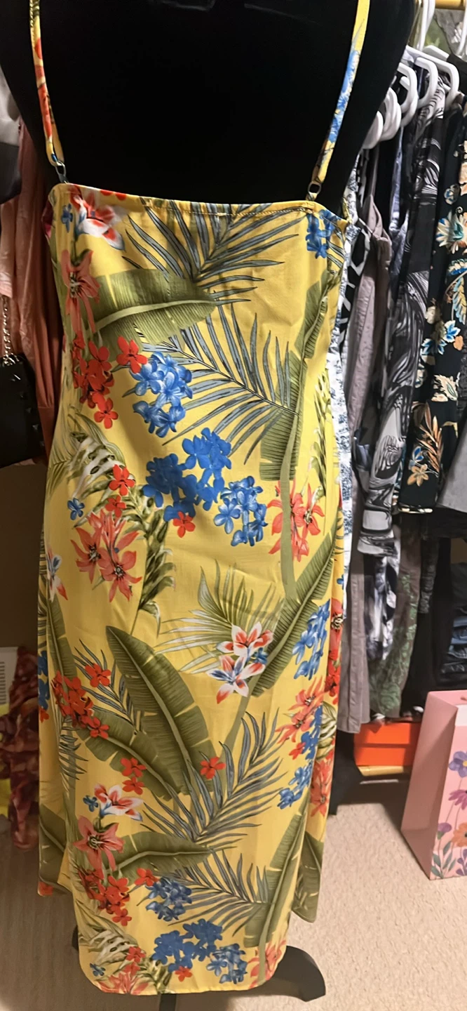 Sanctuary Yellow Tropical Print Midi Dress - photo 2