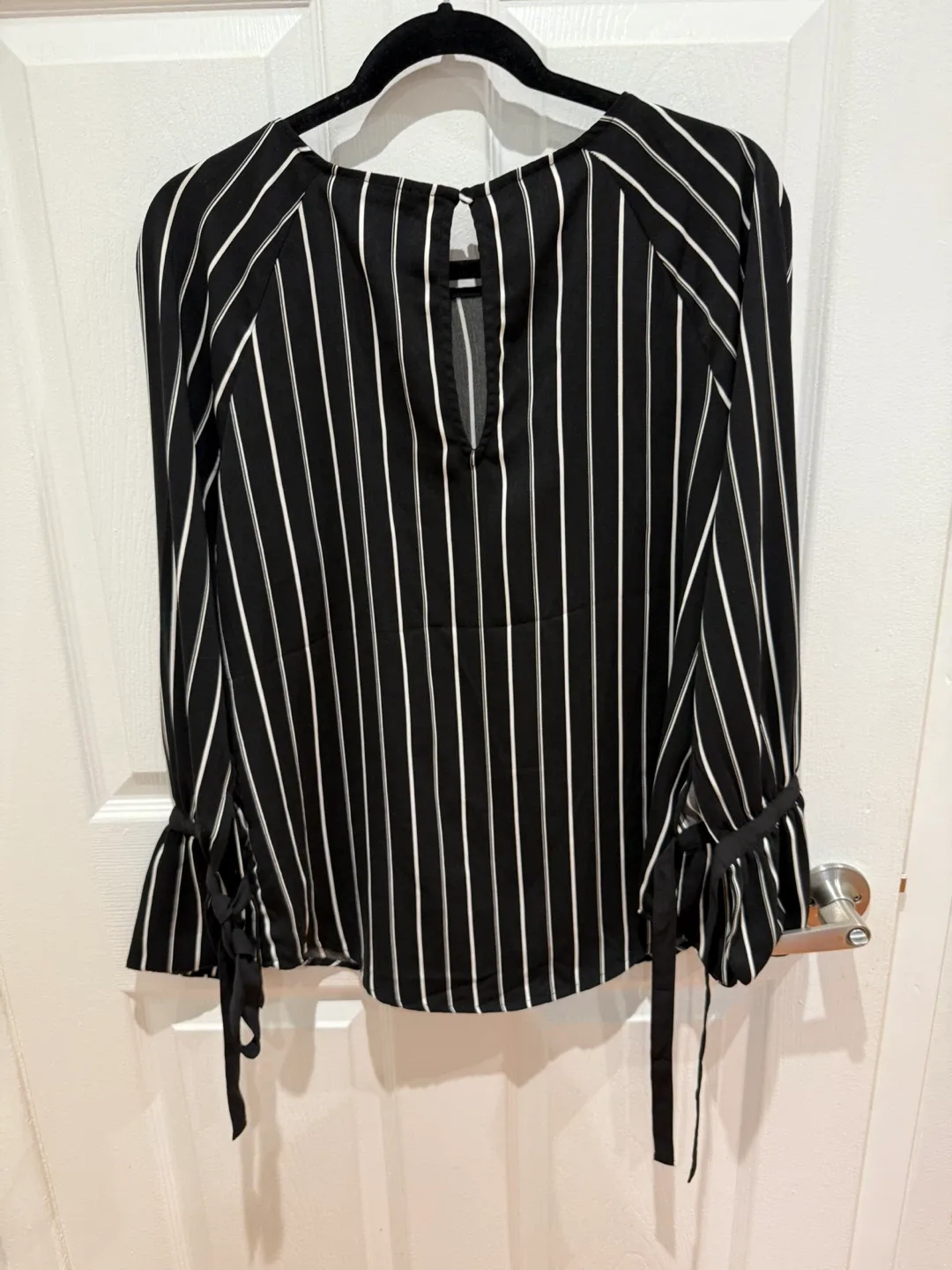 Black and White Striped Blouse - photo 2