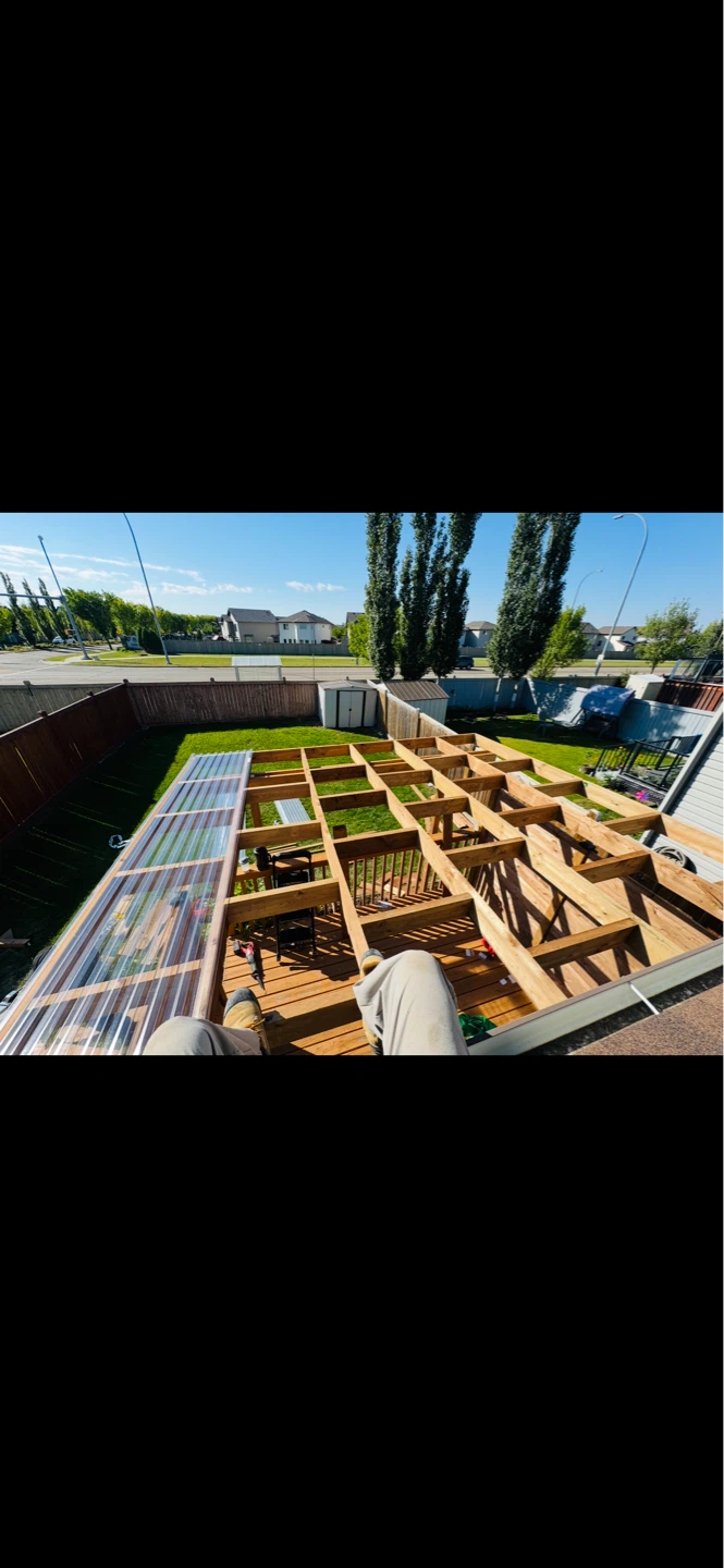 Wooden Deck with Railings and Privacy Screen - photo 3