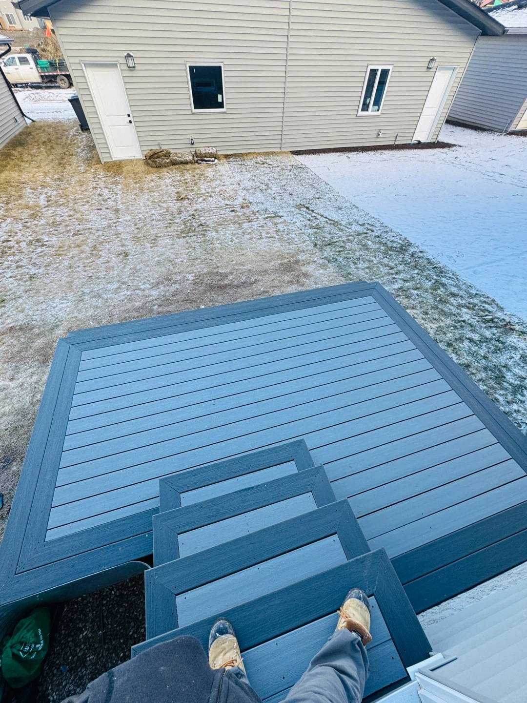 Wooden Deck with Railings and Privacy Screen - photo 5