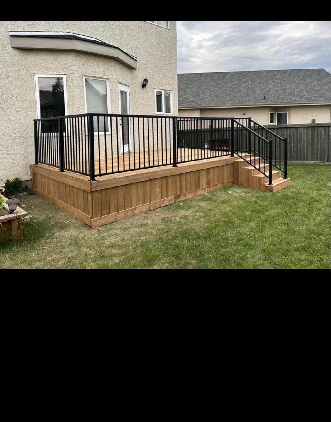 Wooden Deck with Railings and Privacy Screen - photo 4