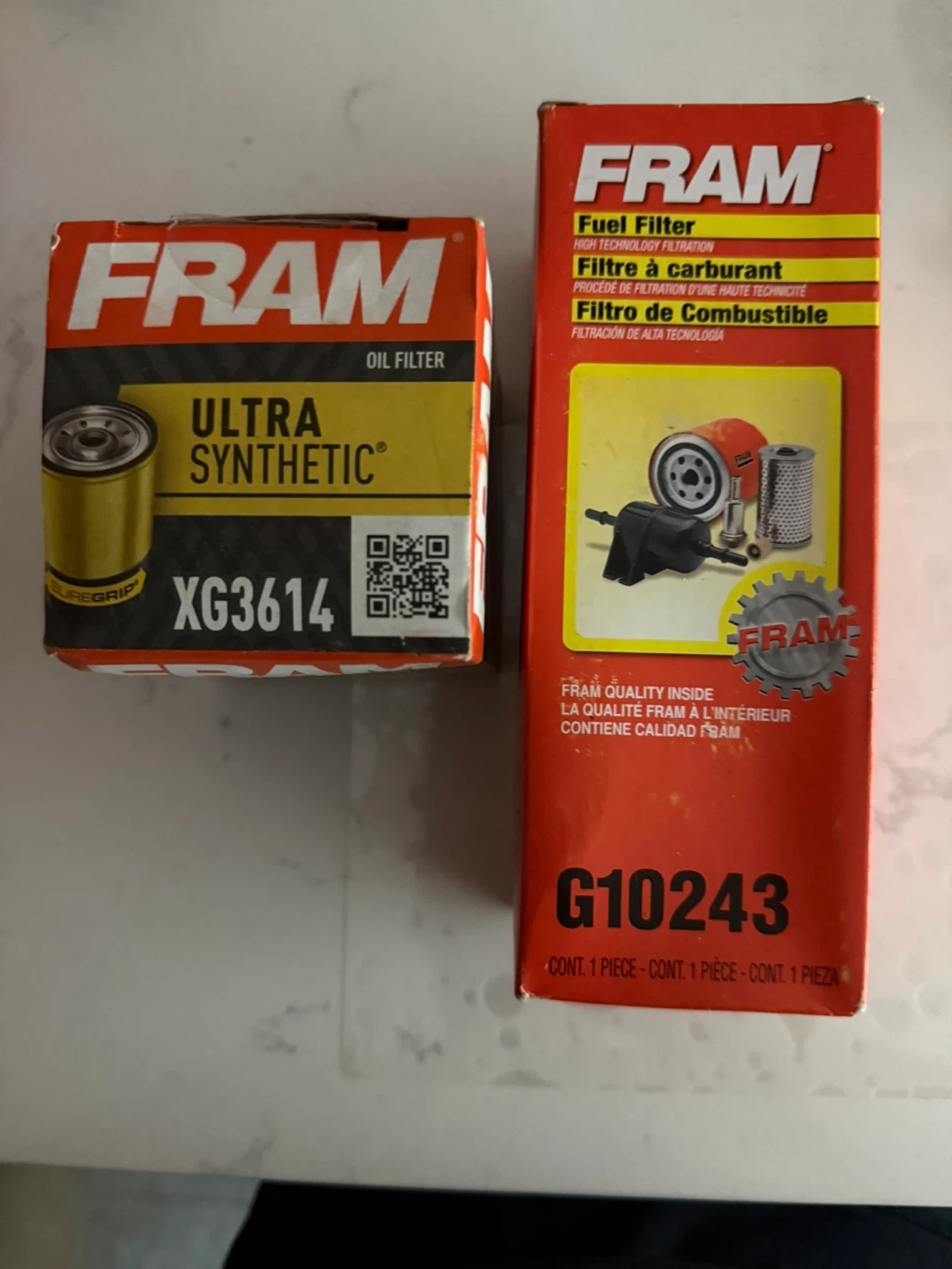 FRAM Oil Filter XG3614 and Fuel Filter G10243