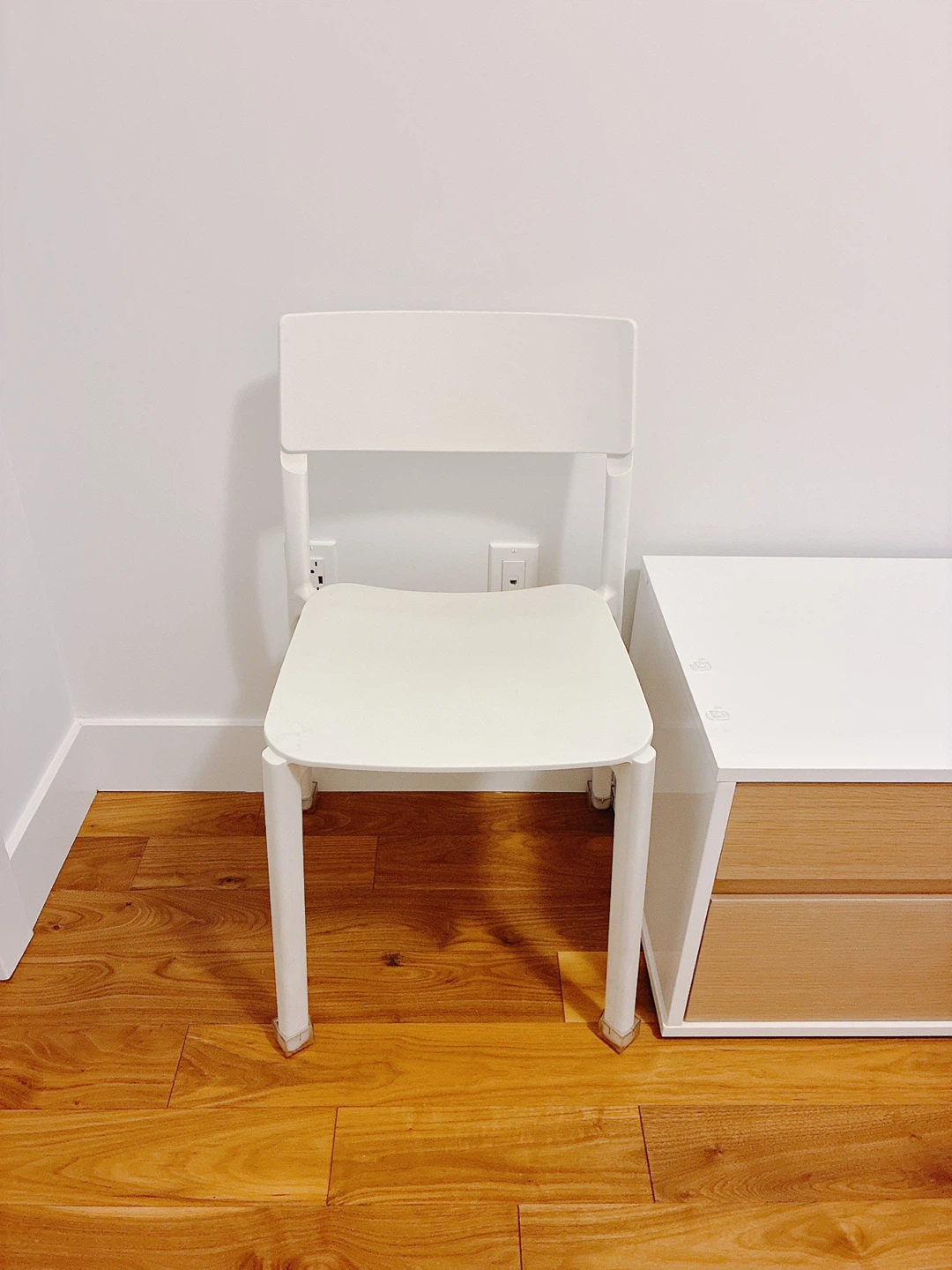 Two White Accent Chair with Padded Seat