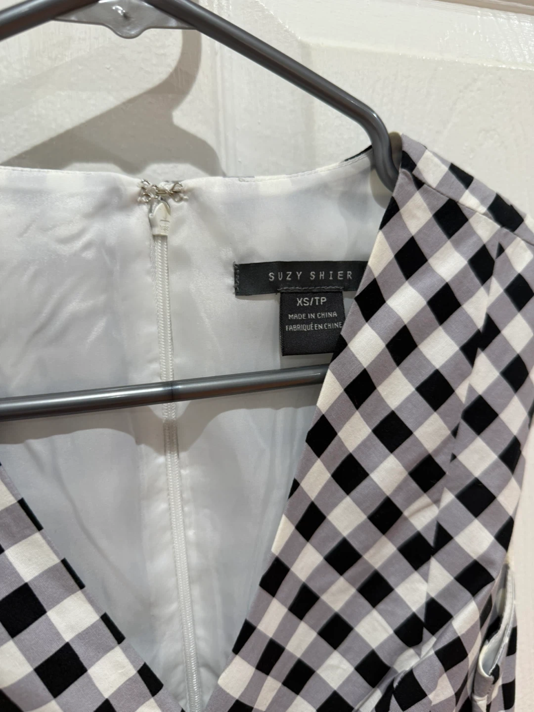 Suzy Shier Black and White Gingham Dress - photo 3