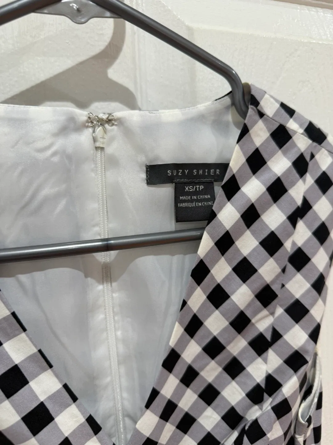 Suzy Shier Black and White Gingham Dress - photo 3
