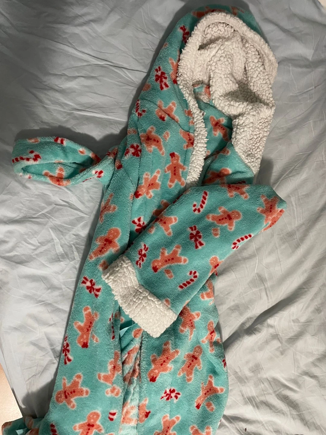 Gingerbread Pajama Onesie, bathrobe