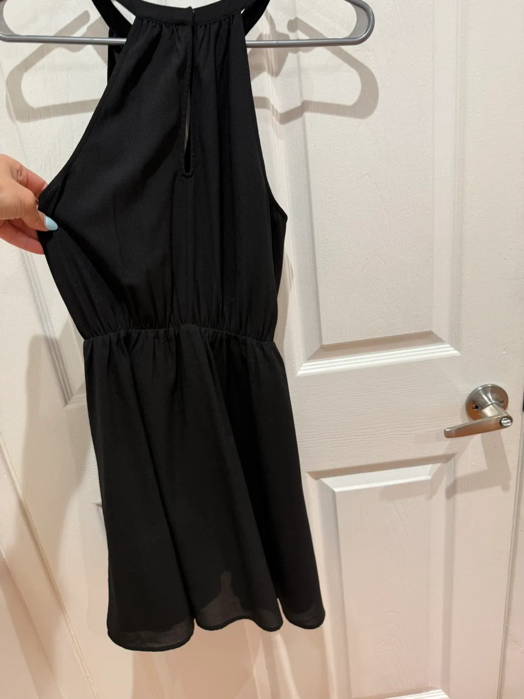 Black Halter Neck Mini Dress - photo 2