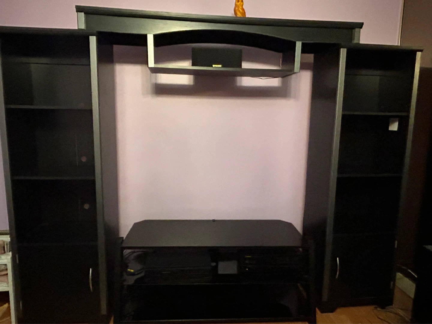 Black Entertainment Unit with Shelving