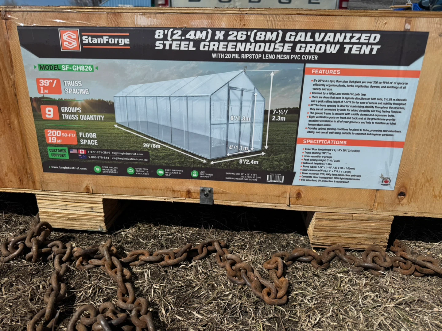 StanForge 8'x26' Galvanized Steel Greenhouse Grow Tent - photo 4