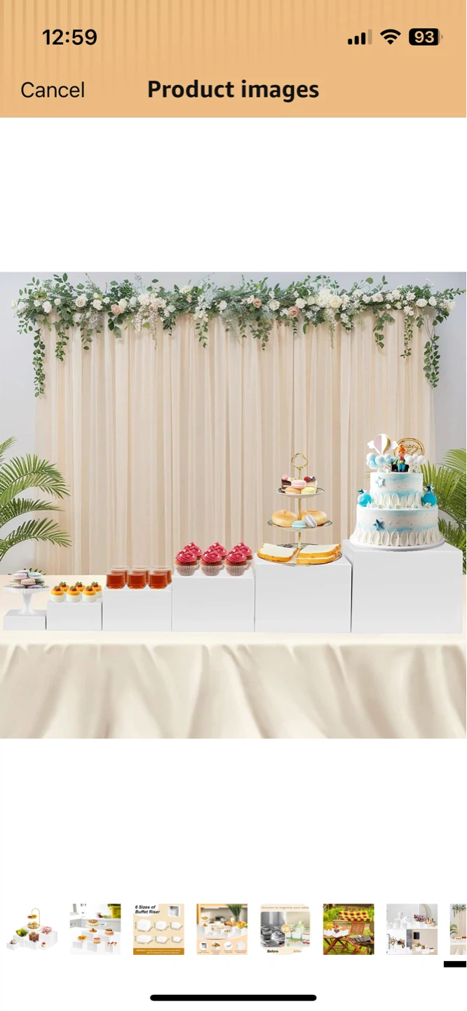 6 Sizes White Buffet Risers Display Stands - photo 4