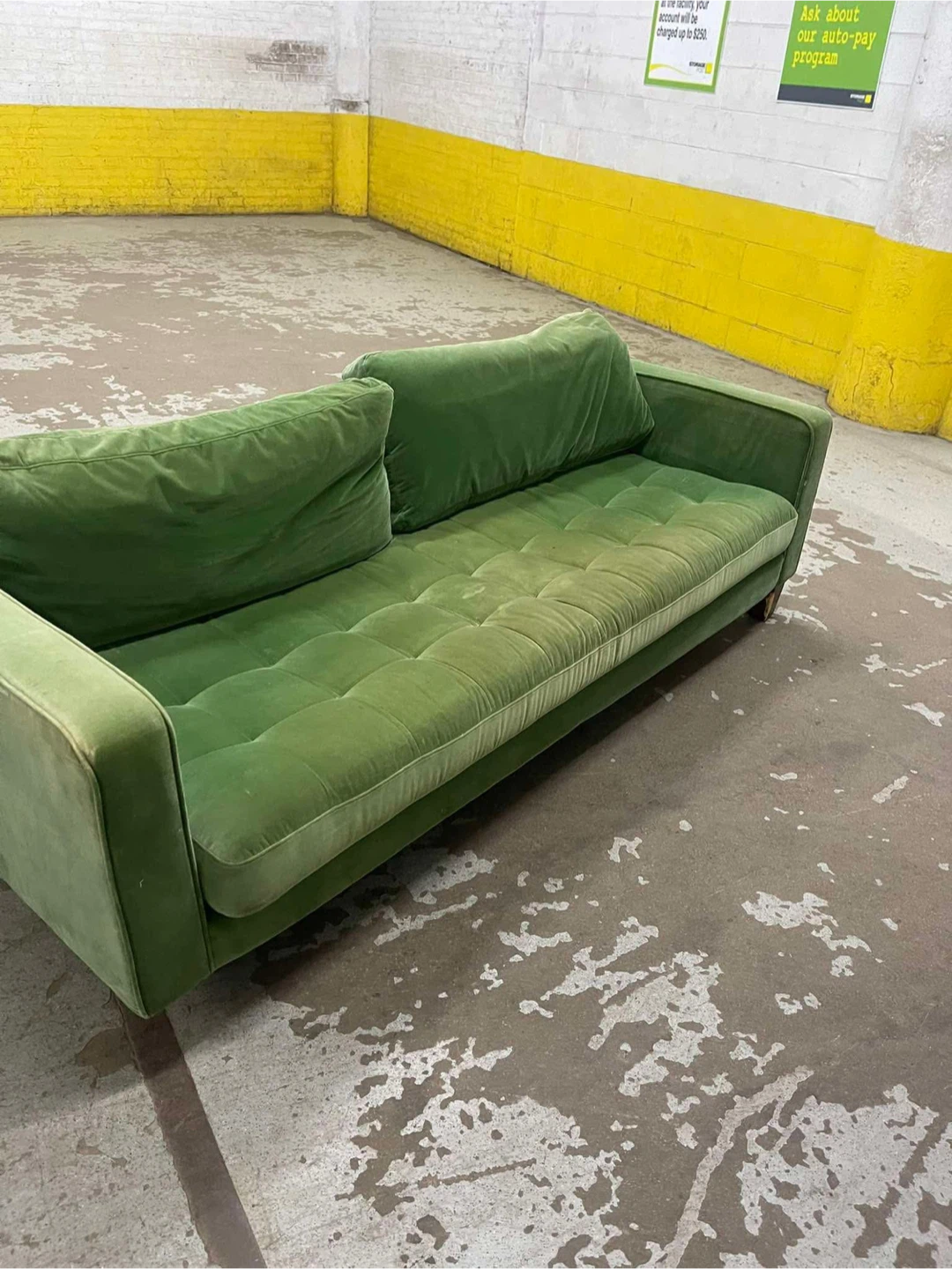 Green sofa with delivery