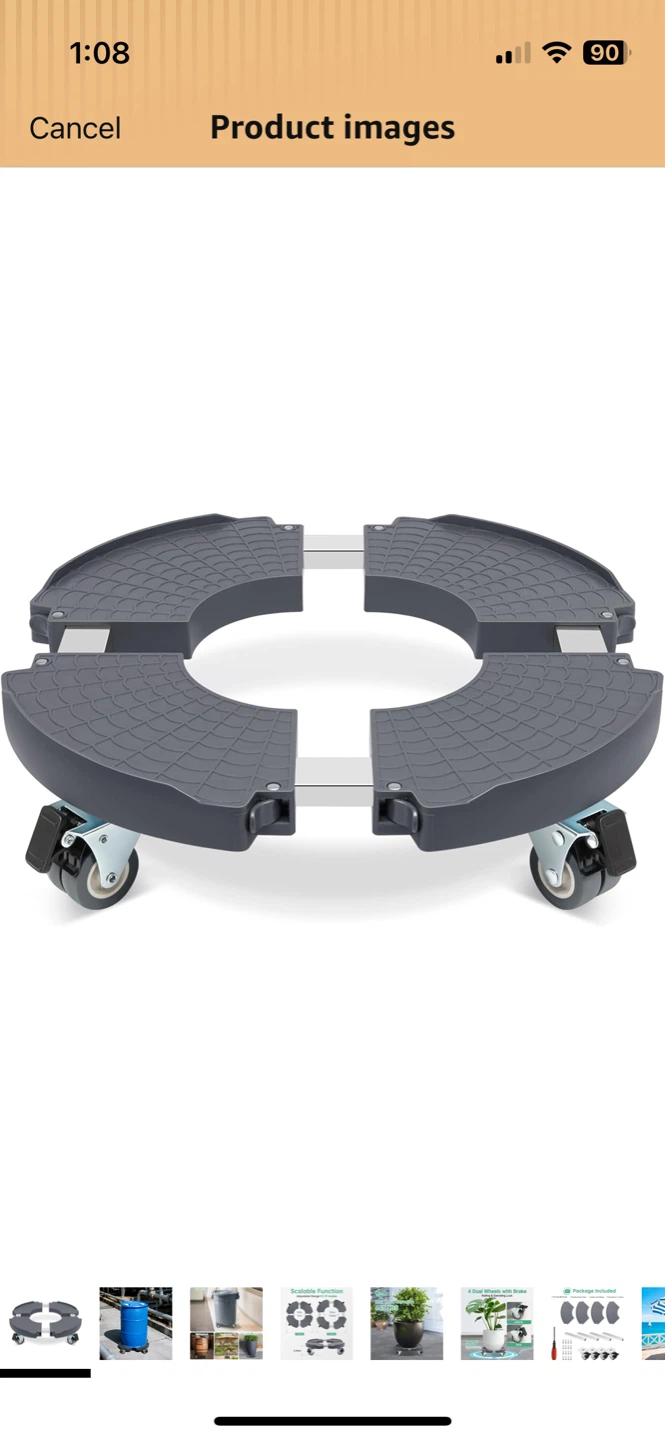 Adjustable Rolling Plant Caddy Dolly