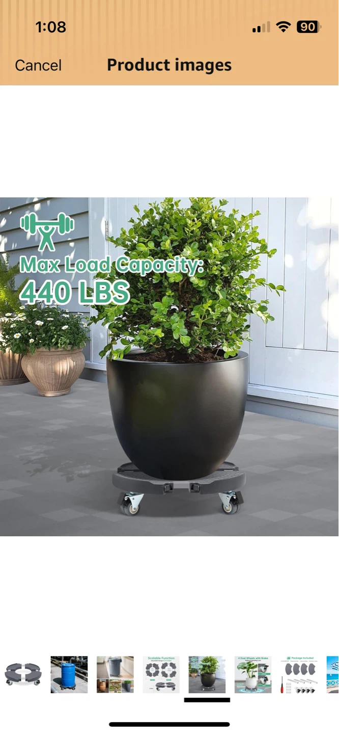 Adjustable Rolling Plant Caddy Dolly - photo 3