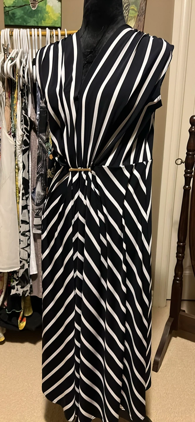 Joseph Ribkoff Striped Sleeveless Dress