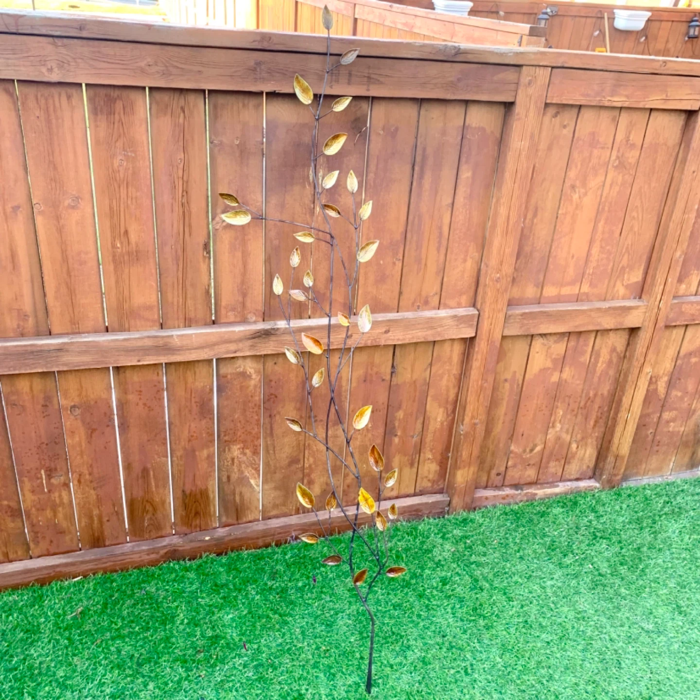 Wall Art Metal Branch Decor Garden Yard Home Outdoor Decoration