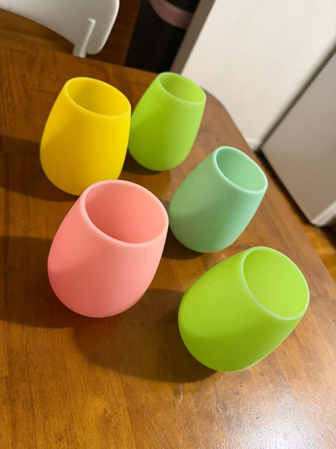 Set of 5 Silicone Tumbler Cups - Assorted Colors