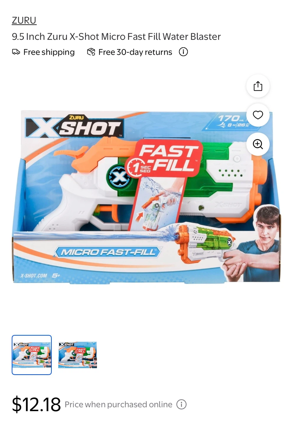 Zuru X-Shot Micro Fast Fill Water Blaster - photo 2