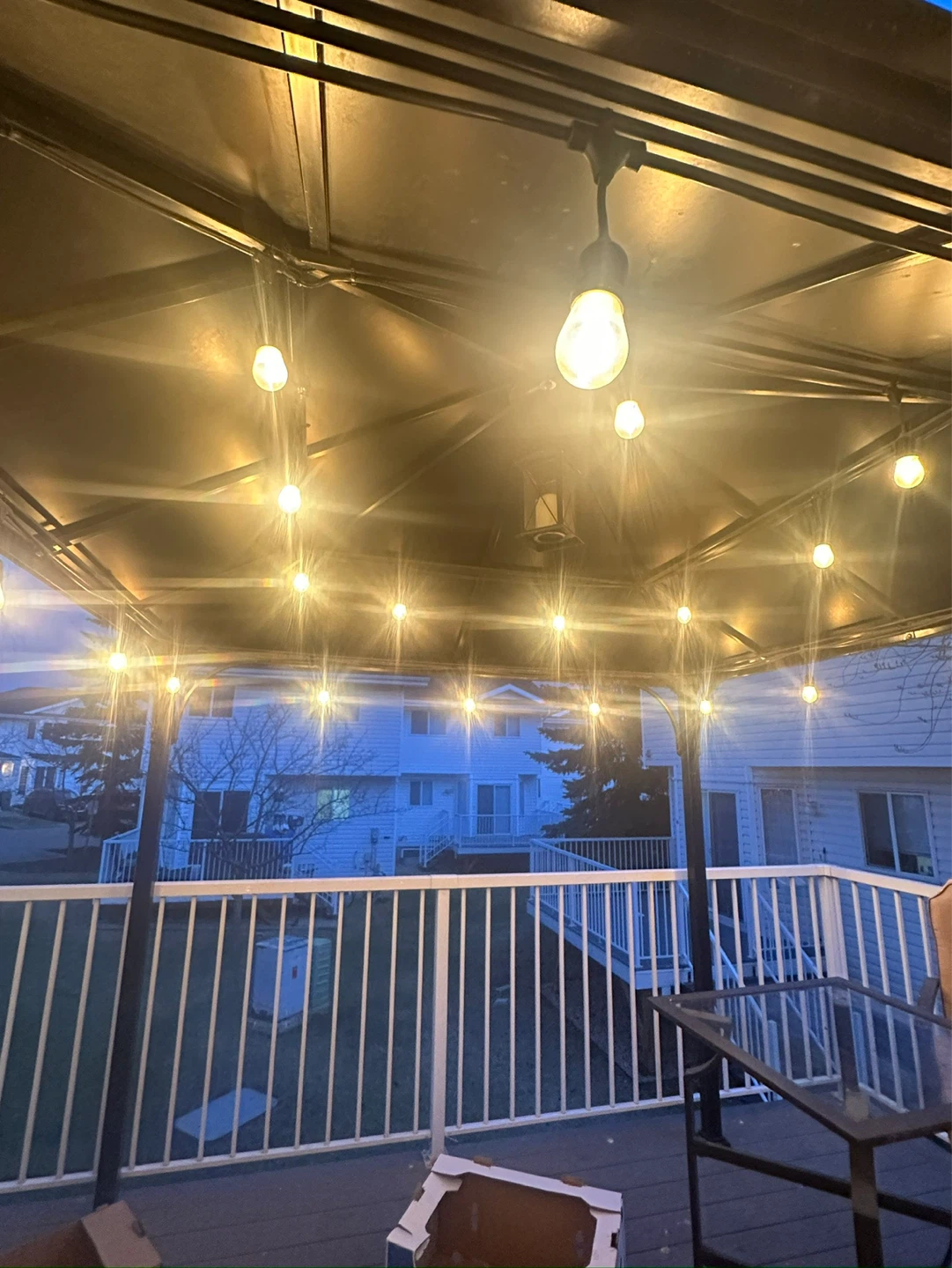 Outdoor Gazebo with String Lights and Lantern - photo 5