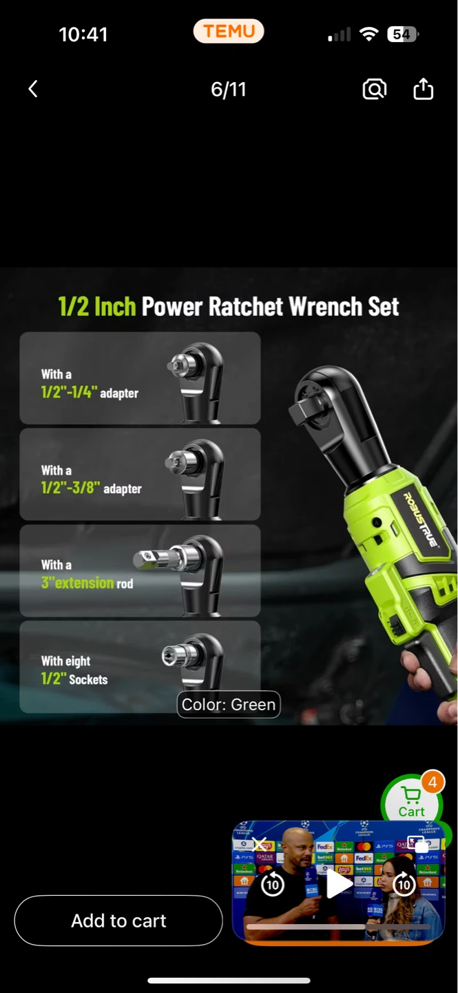 ROBUSTRUE 21V Cordless Power Ratchet Wrench Set with Case - photo 5