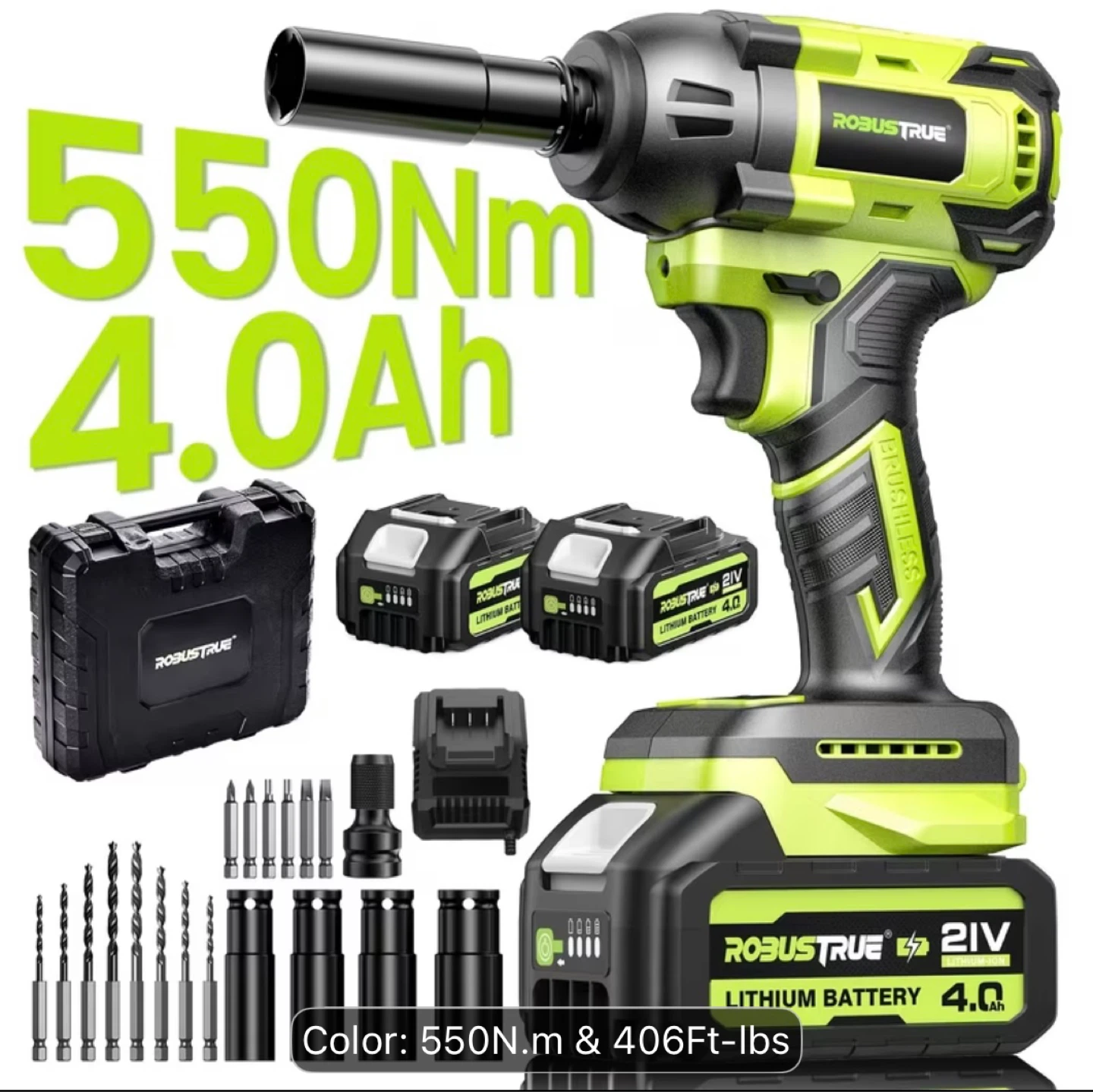 ROBUSTRUE Cordless Impact Wrench Kit (550Nm) - photo 3